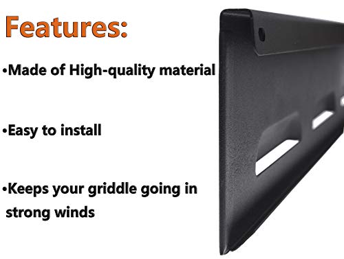 Wind Screen for Blackstone 22" Table Top Griddle, Wind Guard for Blackstone 22" Grill and Other Similar Griddle, Wind Shield, Black
