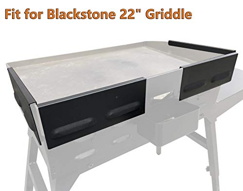 Wind Screen for Blackstone 22" Table Top Griddle, Wind Guard for Blackstone 22" Grill and Other Similar Griddle, Wind Shield, Black