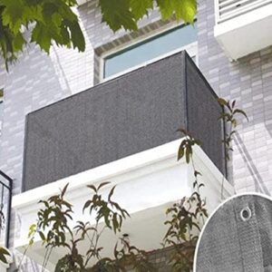 polyester balcony privacy screen privacy fence screenpolyester balcony privacy screen, outdoor windscreen sun shade cloth cover with zip ties & rope, uv proof weather-resistant screens ,0.9*3m