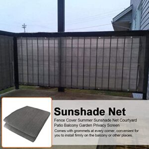 Polyester Balcony Privacy Screen Privacy Fence ScreenPolyester Balcony Privacy Screen, Outdoor Windscreen Sun Shade Cloth Cover with Zip Ties & Rope, UV Proof Weather-Resistant Screens ,0.9*3m