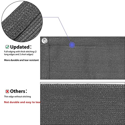 Polyester Balcony Privacy Screen Privacy Fence ScreenPolyester Balcony Privacy Screen, Outdoor Windscreen Sun Shade Cloth Cover with Zip Ties & Rope, UV Proof Weather-Resistant Screens ,0.9*3m