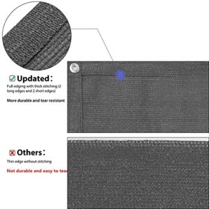 OKOTAR Balcony Deck Privacy Screen Fence Apartments Railing Cover Heavy Duty Mesh Windscreen Brown Grey for Outdoor, Backyard, Patio Cable Ties 90% Blockage (Available for Custom Sizes),0.75 * 5m