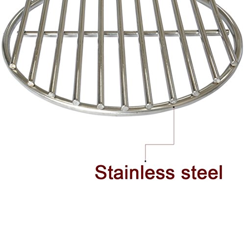 onlyfire Stainless Steel High Heat Charcoal Fire Grate Fits for Large/MiniMax Big Green Egg Grill,9-Inch