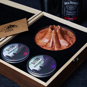 Gifts for Dad Fathers Day,Cocktail Smoker kit, Old Fashioned Drink Smoker, Volcano Cocktail Smoker Kit in Wooden Box, Gift for Father - (Rosewood)