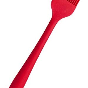 StarPack Basics Silicone Basting Brush - High Heat Resistant to 480°F, Hygienic One Piece Design, Pastry, Grill & BBQ Brush (Cherry Red)