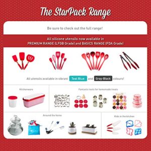 StarPack Basics Silicone Basting Brush - High Heat Resistant to 480°F, Hygienic One Piece Design, Pastry, Grill & BBQ Brush (Cherry Red)