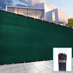 CIELO COLORIDO Customized 8' x 194' Green Fence Privacy Screen, Custom Available,with Bindings, Heavy Duty for Gardens,Backyard, Patio, Construction Project, Outdoor Events,Professional Manufacturer