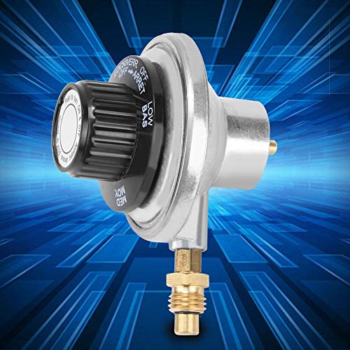 Adjustable Pressure Regulator, Zinc Alloy 1"-20UNF Propane Gas Low-Pressure Adjustable Regulator Control Valve BBQ Grill