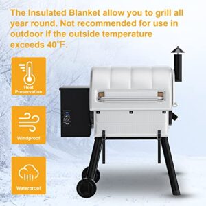 Hisencn Grill Thermal Insulation Blanket for Traeger Pro 575, Pro 22 Series, Pro 20 Traeger BAC344 and Lil' Tex Elite Insulated Blanket, Wood Pellet BBQ Smoker Blanket Save Heat for Winter Cooking