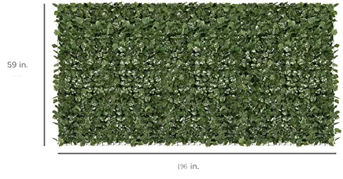 Artificial Ivy Hedge Roll, Ivy Leaves Screening Decorative Fence, Privacy Green Wall, 59x196 Vine Privacy Fence Wall Screen Faux Ivy Leaf Artificial Hedge Fencing Privacy Fence Screen Decorative