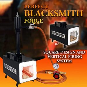 Simond Store Blacksmiths Single Burner Propane Forge with Stand for Knifemaking Farriers