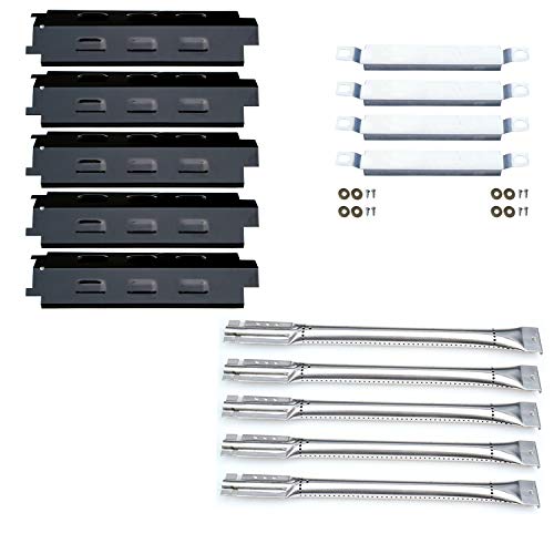 Direct Store Parts Kit DG258 (5-Pack) Repair Kit Replacement for Charbroil 6 Burner Gas Grill Stainless Steel Burners, Crossover Tubes & Porcelain Steel Heat Plates