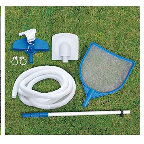 Summer Waves Elite P4A01848B 18ft x 48in Above Ground Frame Outdoor Swimming Pool Set w/Pump, Pool Cover, Ladder, Ground Cloth, & Maintenance Kit