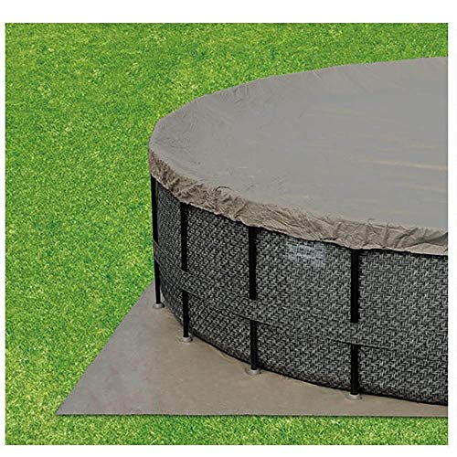 Summer Waves Elite P4A01848B 18ft x 48in Above Ground Frame Outdoor Swimming Pool Set w/Pump, Pool Cover, Ladder, Ground Cloth, & Maintenance Kit