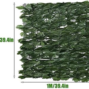 HACSYP Expandable Faux Privacy Fence Artificial Ivy Privacy Fence Screen Roll Tree Simulation Leaf Garden Fence | Anti-Ultraviolet Windproof Courtyard Terrace Decoration Privacy Protection