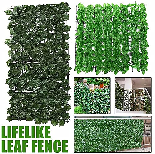 HACSYP Expandable Faux Privacy Fence Artificial Ivy Privacy Fence Screen Roll Tree Simulation Leaf Garden Fence | Anti-Ultraviolet Windproof Courtyard Terrace Decoration Privacy Protection