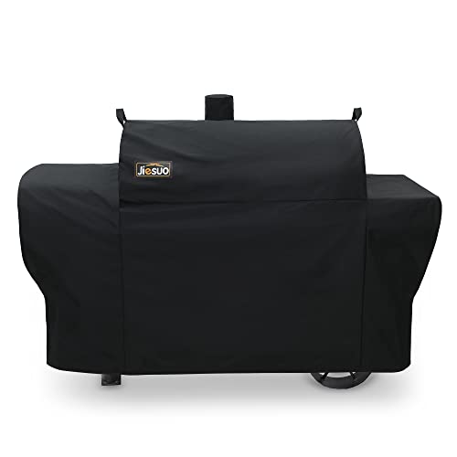 JIESUO Grill Cover for Oklahoma Joe's Longhorn Combo Grill, Heavy Duty Waterproof Oklahoma Joe's Longhorn Combo Charcoal Gas Smoker Grill Accessories