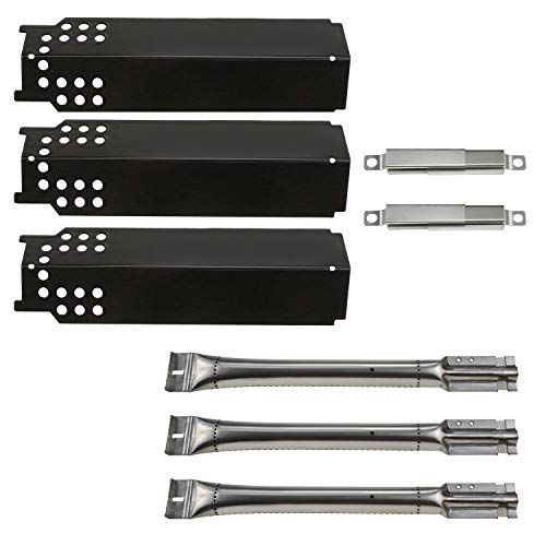 Hisencn Repair kit Gas Grill Burner, Heat Plate Deflector, Crossover Tube Replacement for Char-Broil Classic 280 2-Burner, 360 3-Burner, 405 4-Burner Liquid Propane, G320-0200-W1, G215-0203-W