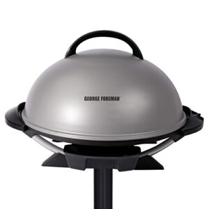 George Foreman GFO240S Indoor/Outdoor Electric Grill, 23.50 x 21.20 x 12.10, Silver