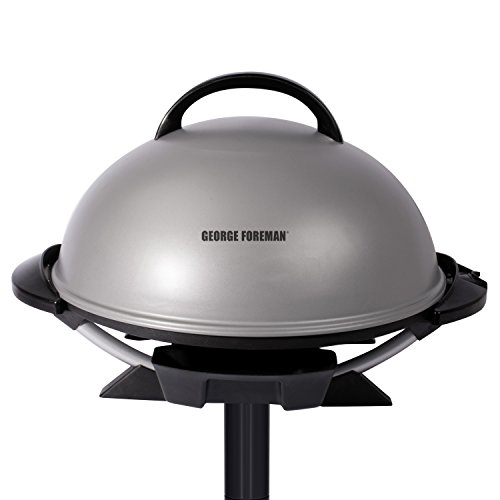 George Foreman GFO240S Indoor/Outdoor Electric Grill, 23.50 x 21.20 x 12.10, Silver