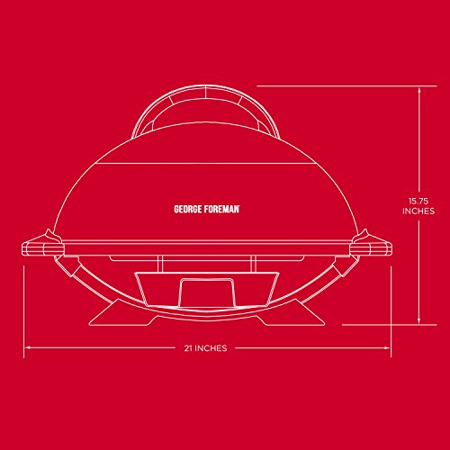 George Foreman GFO240S Indoor/Outdoor Electric Grill, 23.50 x 21.20 x 12.10, Silver