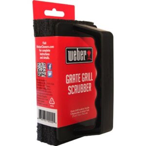 weber grill brush scrubber – heavy duty grate cleaner – with 3 replaceable pads