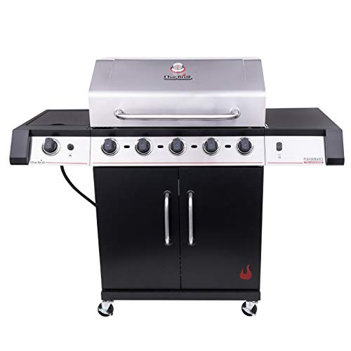 Char-Broil 463468021 Performance TRU-Infrared 5-Burner Cabinet-Style Liquid Propane Gas Grill, Stainless/Black