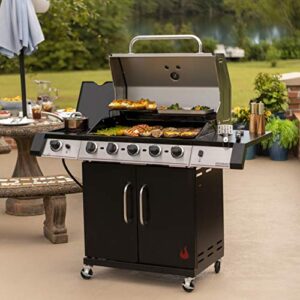 Char-Broil 463468021 Performance TRU-Infrared 5-Burner Cabinet-Style Liquid Propane Gas Grill, Stainless/Black