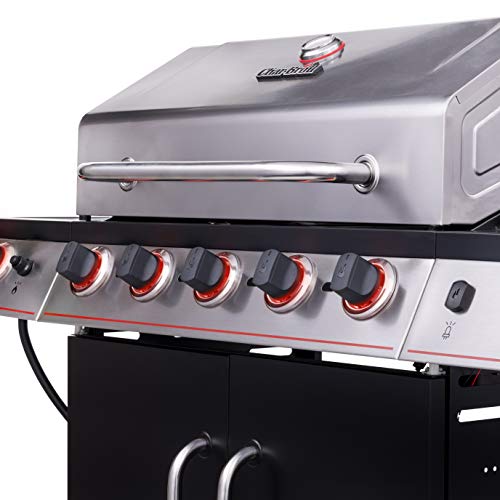 Char-Broil 463468021 Performance TRU-Infrared 5-Burner Cabinet-Style Liquid Propane Gas Grill, Stainless/Black