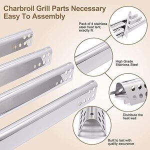 Criditpid Grill Replacement Parts for Charbroil 463344015, 463343015, 463433016, 463240015, 463432215 Gas Grill, Grill Burners, Heat Plate Shields, Crossover Tubes and Ignitors for Charbroil.