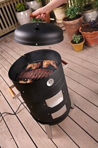 americana 2 in 1 electric water smoker that converts into a lock ‘n go grill