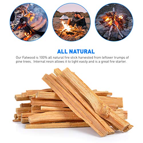 EasyGoProducts Approx. 120 Eco-Stix Fatwood Fire Starter Kindling Firewood Sticks – 100% Organic – Firestarter for Wood Stoves, Fireplaces, Campfires, Bonfires, Year Round, 10 Pounds New