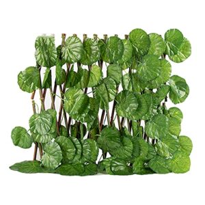 smljfo artificial ivy leaf privacy fence screen plants vine hanging garland stretchable fence for outdoor garden porch patio home decor/big begonia leaves