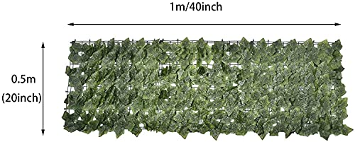 Expandable Faux Privacy Fence Artificial Ivy Rolls Privacy Fence Screen | Artificial Hedges Fence Ivy Vine Leaf Decoration for Outdoor Wall Privacy Screening Garden (Size : 0.5x1m)