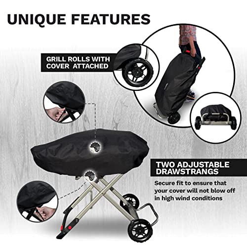 Weber Traveler Grill Cover for Weber 9010001 Traveler Portable Gas Grill - Heavy Duty, Waterproof Taped Seams by Redwood Grill Supply