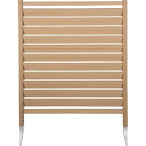 Enclo Privacy Screens EC18011 4ft H x 3ft W Waverly Outdoor Privacy Fence Panel Screen No Dig WoodTek Vinyl Louvered Kit (2-Pack), Cedar Color