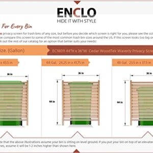 Enclo Privacy Screens EC18011 4ft H x 3ft W Waverly Outdoor Privacy Fence Panel Screen No Dig WoodTek Vinyl Louvered Kit (2-Pack), Cedar Color