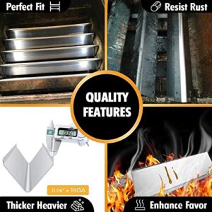 GRISUN Burner and Flavor Bar for for Weber Genesis 300 Gas Grills (with Front Control Knobs)