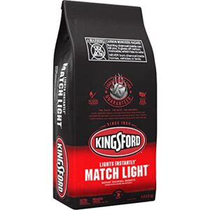 kingsford 32111 match light charcoal briquettes, 8 lb, black
