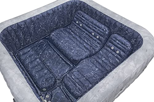 Bestway SaluSpa San Francisco HydroJet Pro Inflatable Hot Tub Spa | Large, Square Portable Hot Tub with Cover | Features Filtered Heated Water System and 180 Jets | Fits 5-7 People