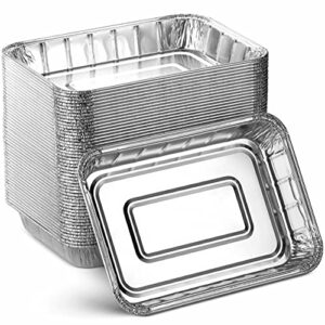 Aluminum Foil Grill Drip Pans - Bulk Pack of Durable Grill Trays – Disposable BBQ Grease Pans – Compatible with Weber Grills - Made in the USA - Also Great for Baking, Roasting & Cooking (Pack of 25)
