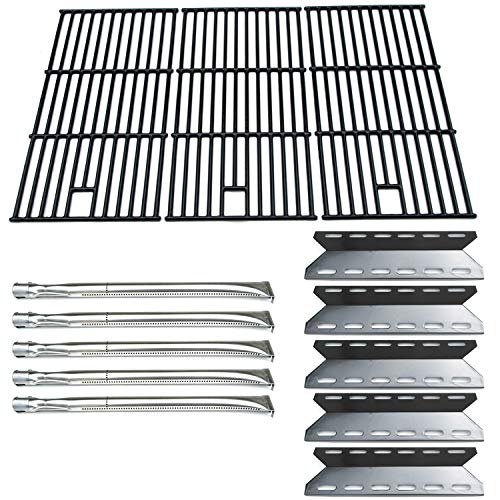 Direct Store Parts Kit DG108 Replacement for Nexgrill 720-0025 Gas Grill Burner, Heat Plate, Cooking Grid (Stainless Steel Burner + Porcelain Steel Heat Plate + Porcelain Cast Iron Cooking Grid)