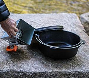 CampMaid Collapsible Charcoal Chimney Starter - Charcoal Starter for Portable Grills, Dutch Ovens, & Camping Stoves - Outdoor Cooking Tools & Accessories - Emergency Preparedness Camping Tool