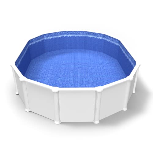 LinerWorld Overlap Expandable Above Ground Pool Liner for Deep Ends up to 72" Deep - 3 Designs - Round and Oval 15', 21', 24', 27', 15'x30', 18'x33' and More (18'x33' Oval, Glimmerglass)