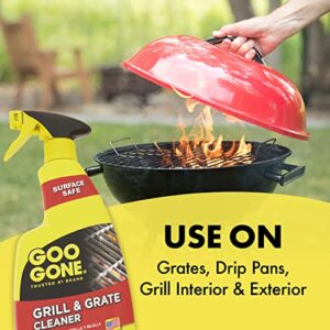 Goo Gone Grill and Grate Cleaner Spray (2 Pack) Cleans and Degreases BBQ Cooking Grates and Racks, Pellet and Electric Smokers- 24 Ounce