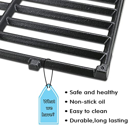 Hisencn 18" 69785 Stainless Steel Burner, 15.3" 7635 Porcelain-Enameled Flavorizer Bars, 17.5" 7637 Cooking Grates for Weber Spirit I & II 200 Series, Spirit E-210, E-220, Spirit S-210, S-220 G