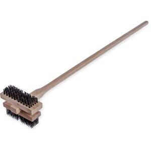 carlisle foodservice products stainless steel double broiler king grill brush with handle, 48 inches
