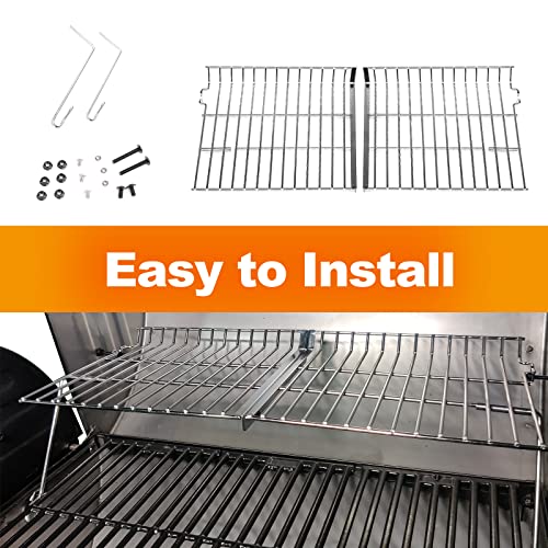 Hisencn Grill Warming Rack for Char Griller 5050 3001 5650 5072 3008 Stainless Steel Warming Rack Replacement for Gas & Charcoal Grill Char-Griller 5050 5650