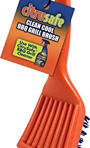 Citrusafe Clean Cool BBQ Grill Brush - Removes Grease and Burnt Food Safely from Gas and Charcoal Grill Grates