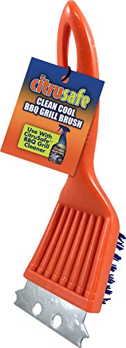 Citrusafe Clean Cool BBQ Grill Brush - Removes Grease and Burnt Food Safely from Gas and Charcoal Grill Grates